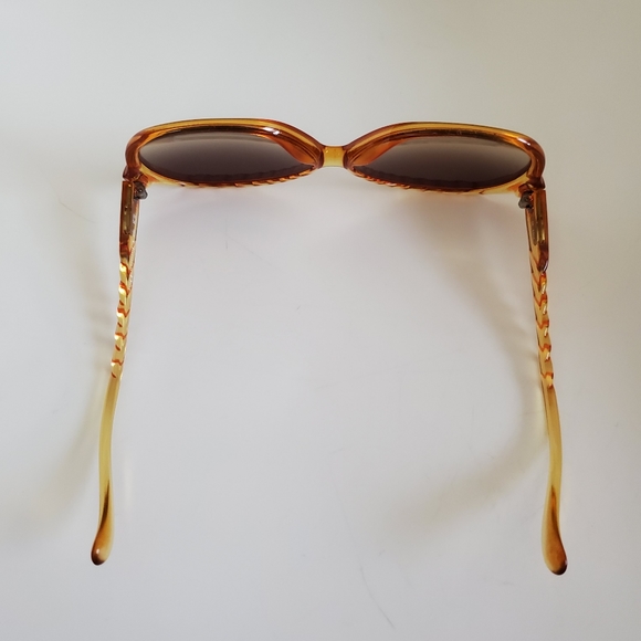 Vintage Christian Dior 1970s Amber Braid Sunglasses Made in Germany - Picture 10 of 13